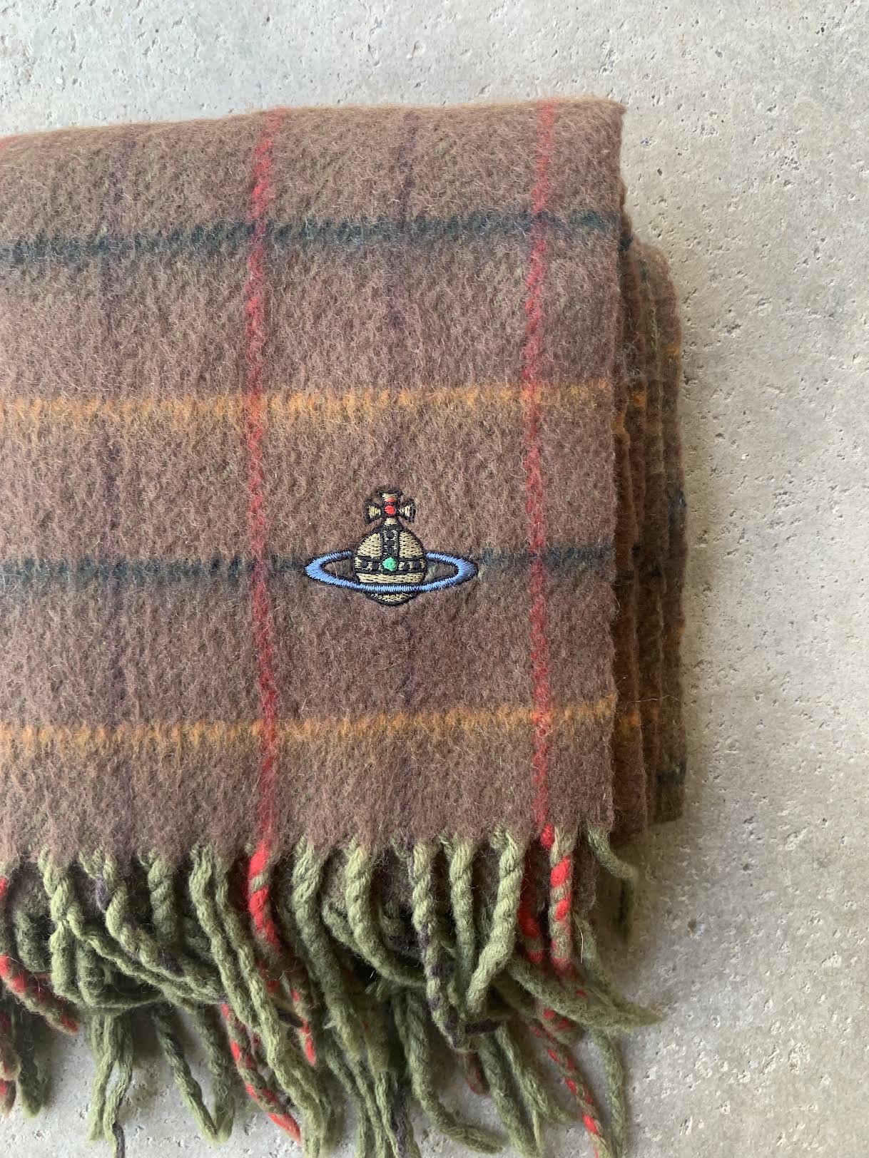 Vivienne Westwood Check Pattern Scarf